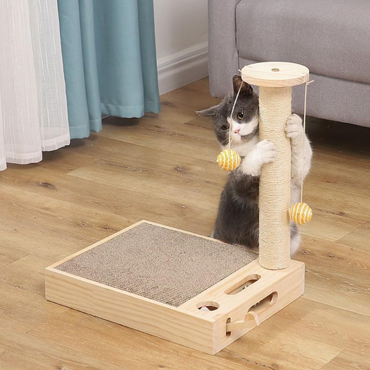 HP Cat Scratching Post with Hanging Balls
